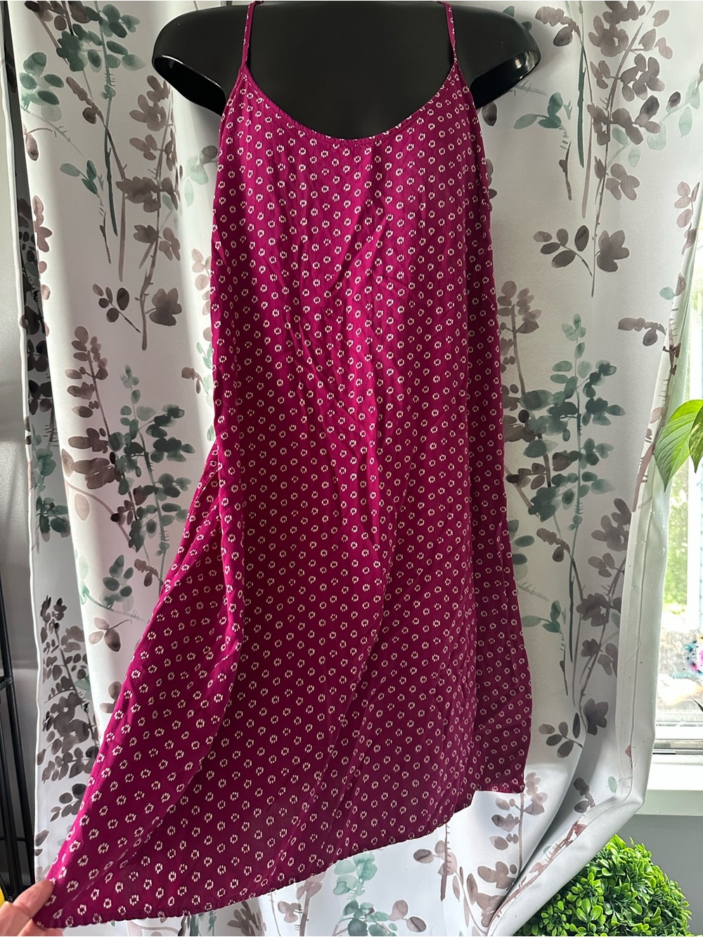 Old Navy Fuchsia Floral A-Line Slip Skirt
